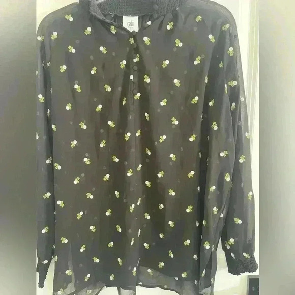 Cabi Sheer Oversized Long Sleeve Top Size Small - Picture 9 of 10